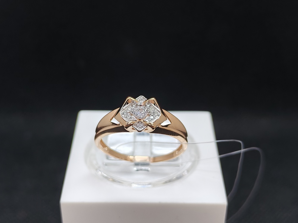 КОЛЬЦО С КАМНЯМИ (Au 585)