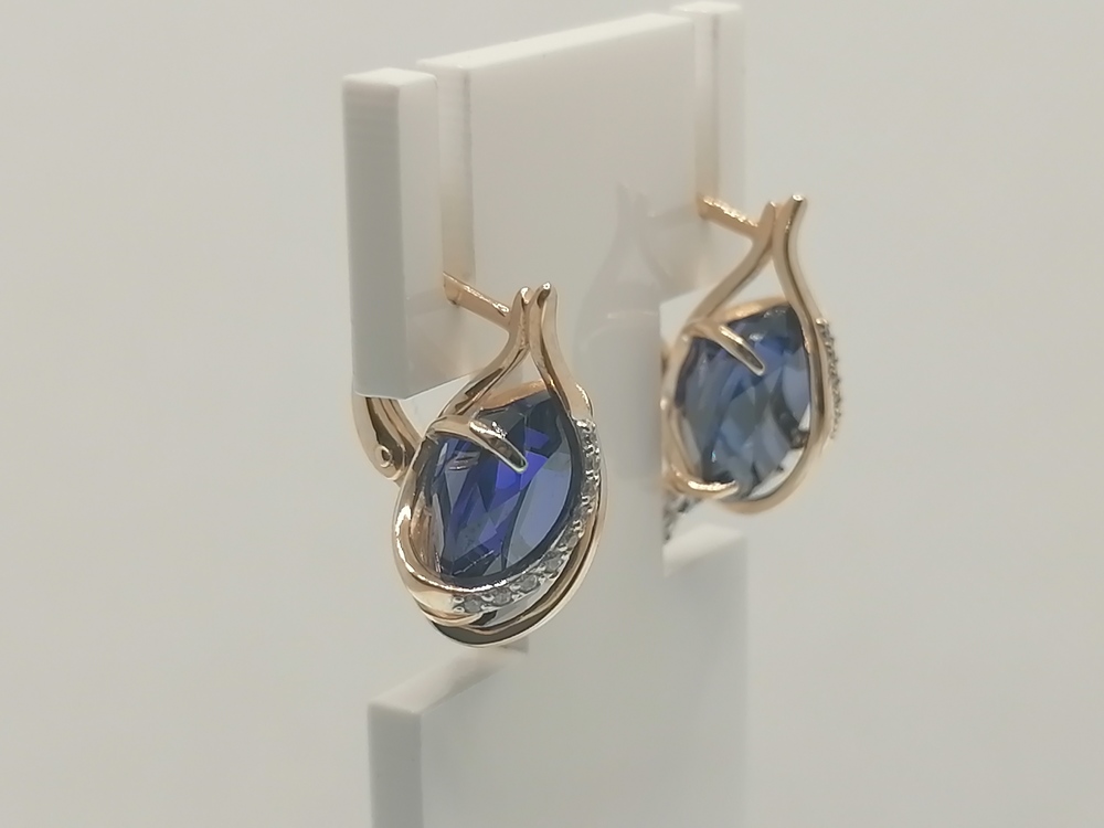 СЕРЬГИ С КАМНЯМИ (Au 585)