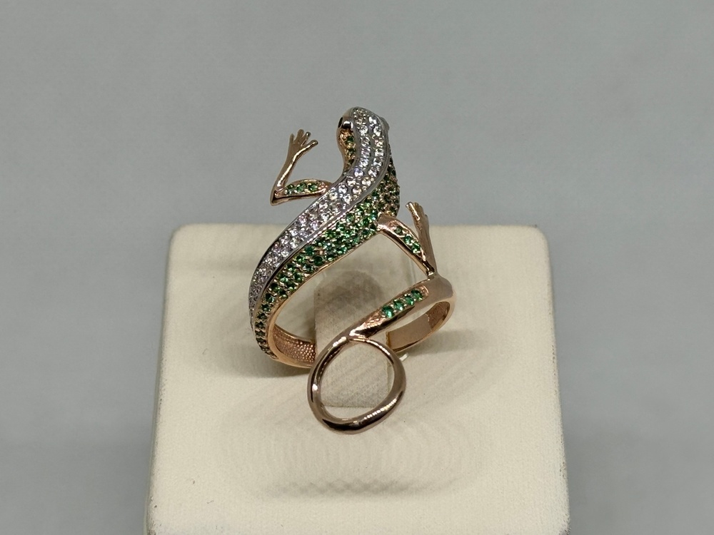 КОЛЬЦО С КАМНЯМИ (Au 585)