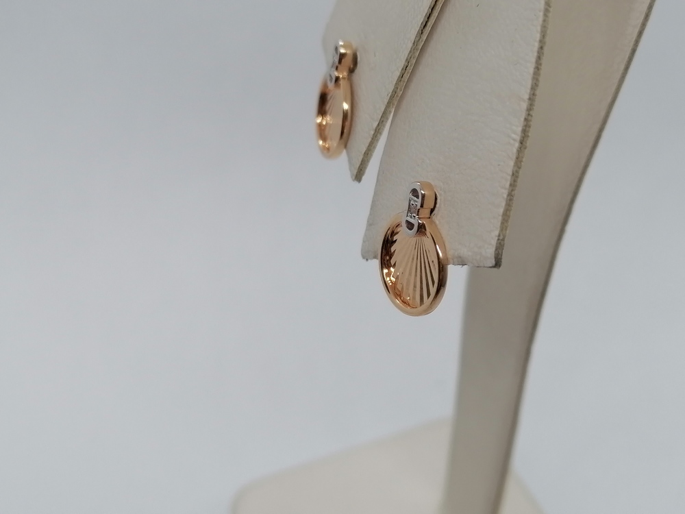 СЕРЬГИ ПУСЕТЫ с камнем (Au 585)