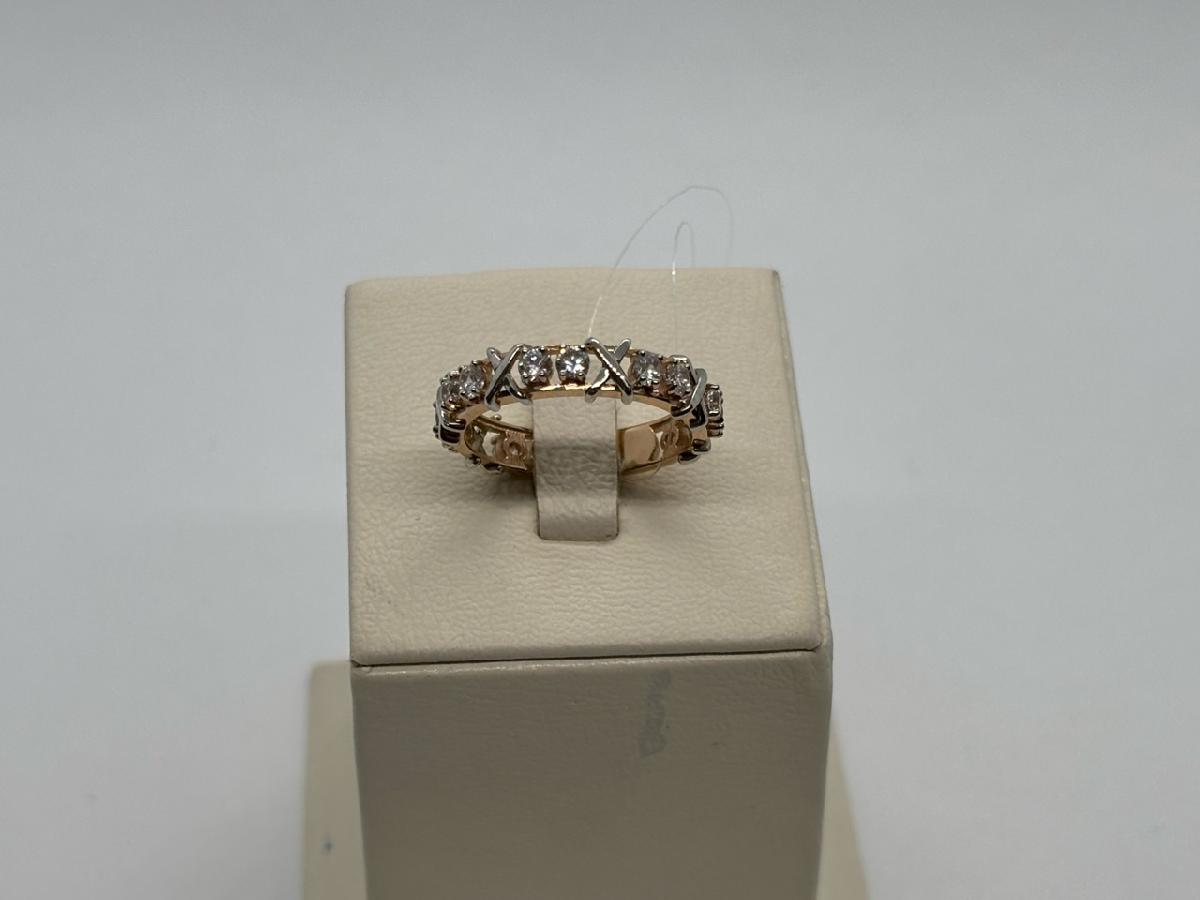 КОЛЬЦО С КАМНЯМИ (Au 585)