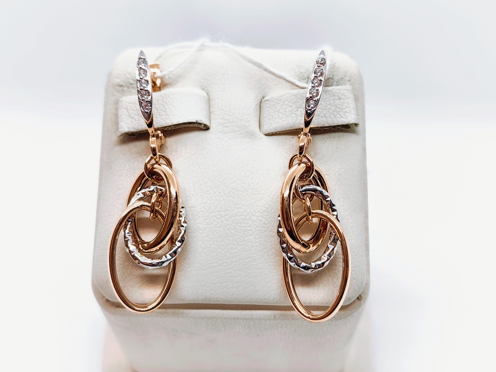 СЕРЬГИ С КАМНЯМИ (Au 585)