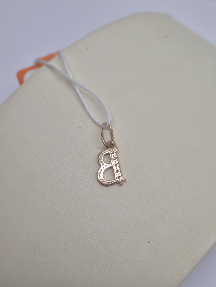 ПОДВЕСКА БУКВА В Au 585