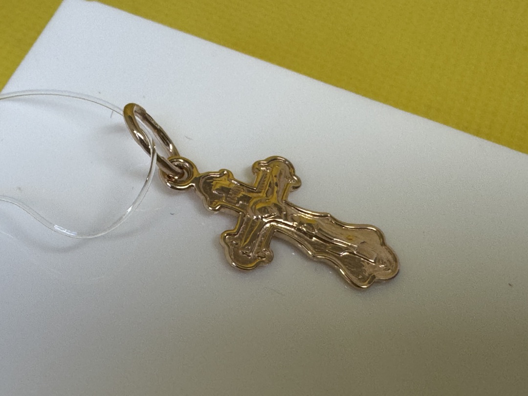 ПОДВЕСКА КРЕСТ без камня (Au 585)