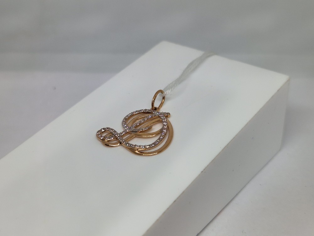 ПОДКМИ585 ПОДВЕСКА С КАМНЯМИ (Au 585)