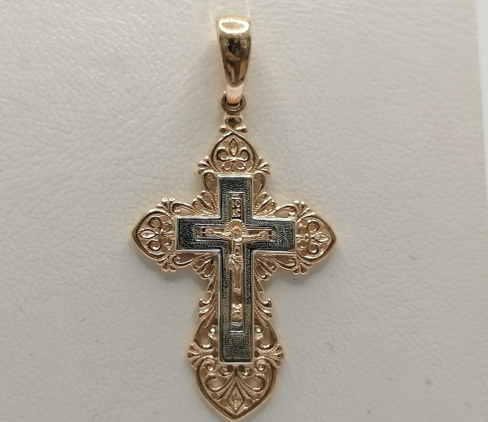 ПОДВЕСКА КРЕСТ без камня (Au 585)