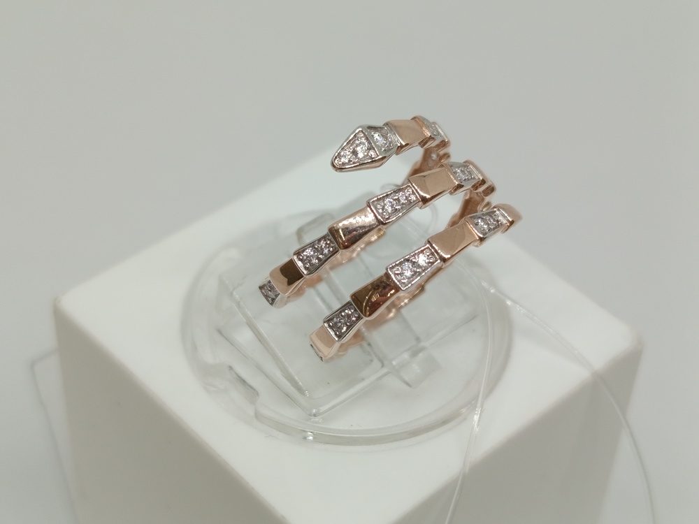 к1364 КОЛЬЦО С КАМНЯМИ (Au 585)