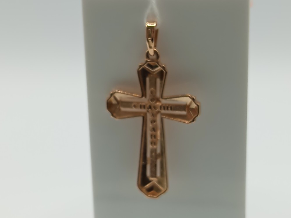 ПОДКБК585 ПОДВЕСКА КРЕСТ БЕЗ КАМНЯ (Au 585)