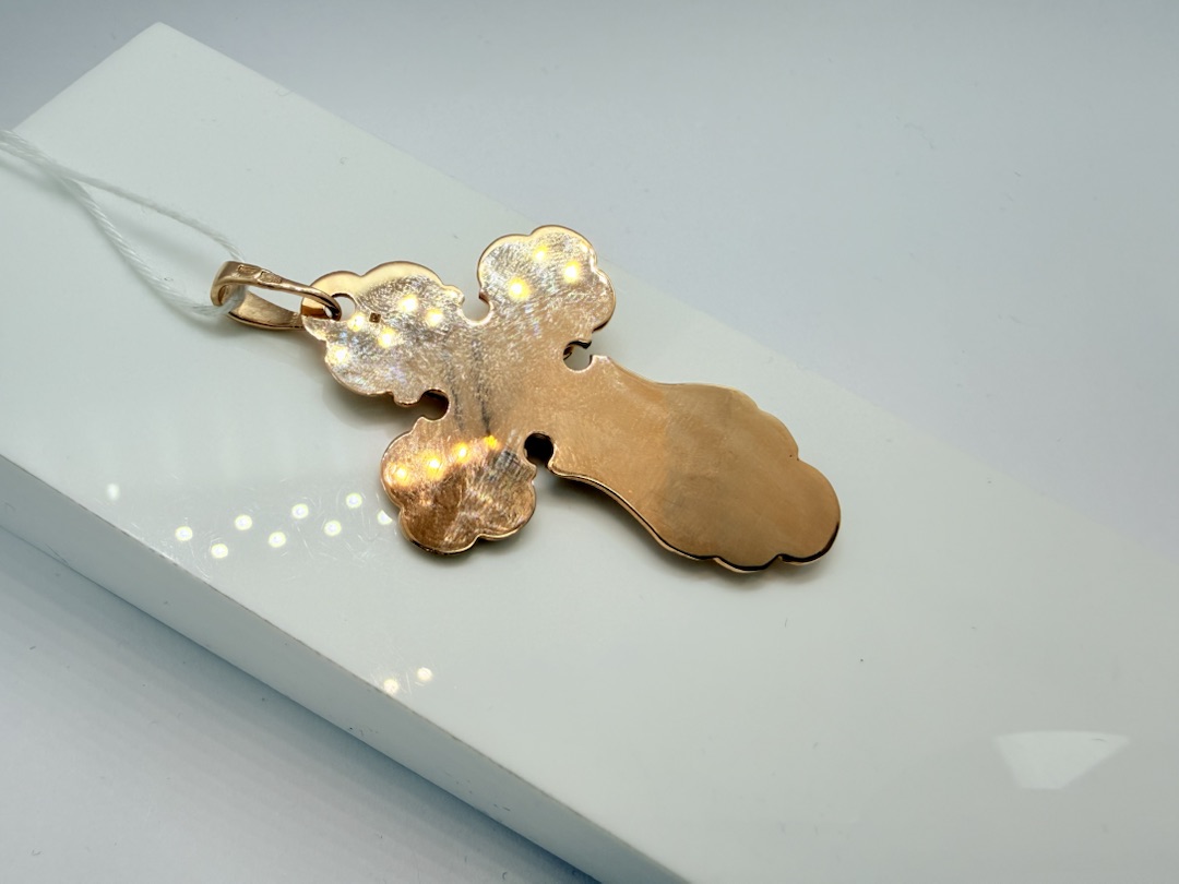 ПОДКБК585 ПОДВЕСКА КРЕСТ БЕЗ КАМНЯ (Au 585)