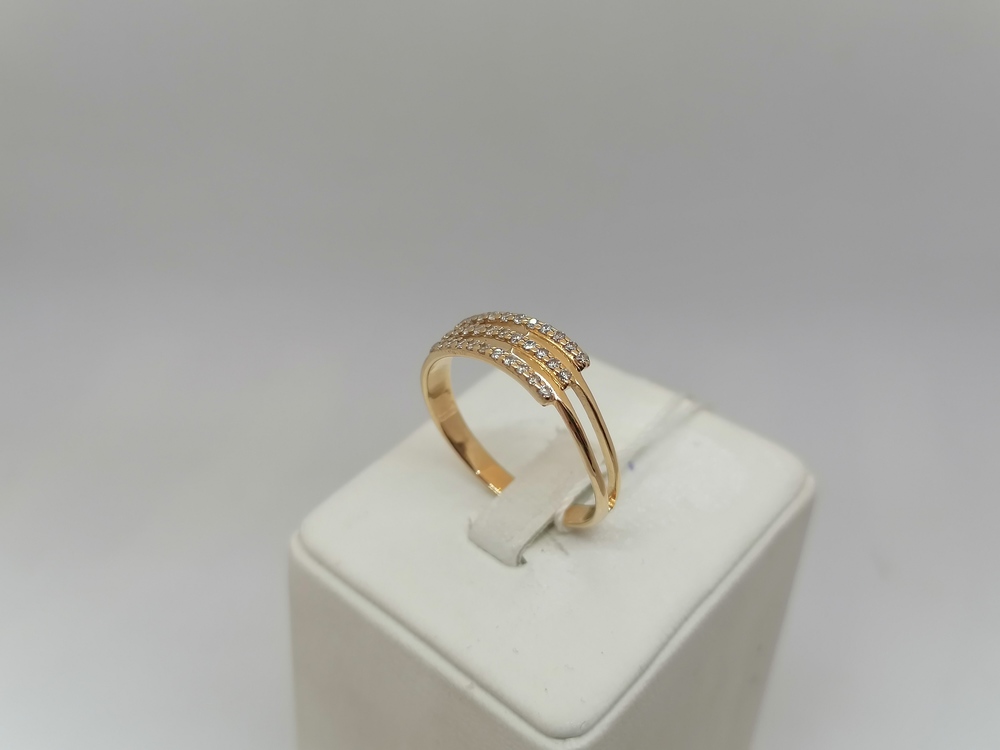 КОЛЬЦО С КАМНЯМИ (Au 585)