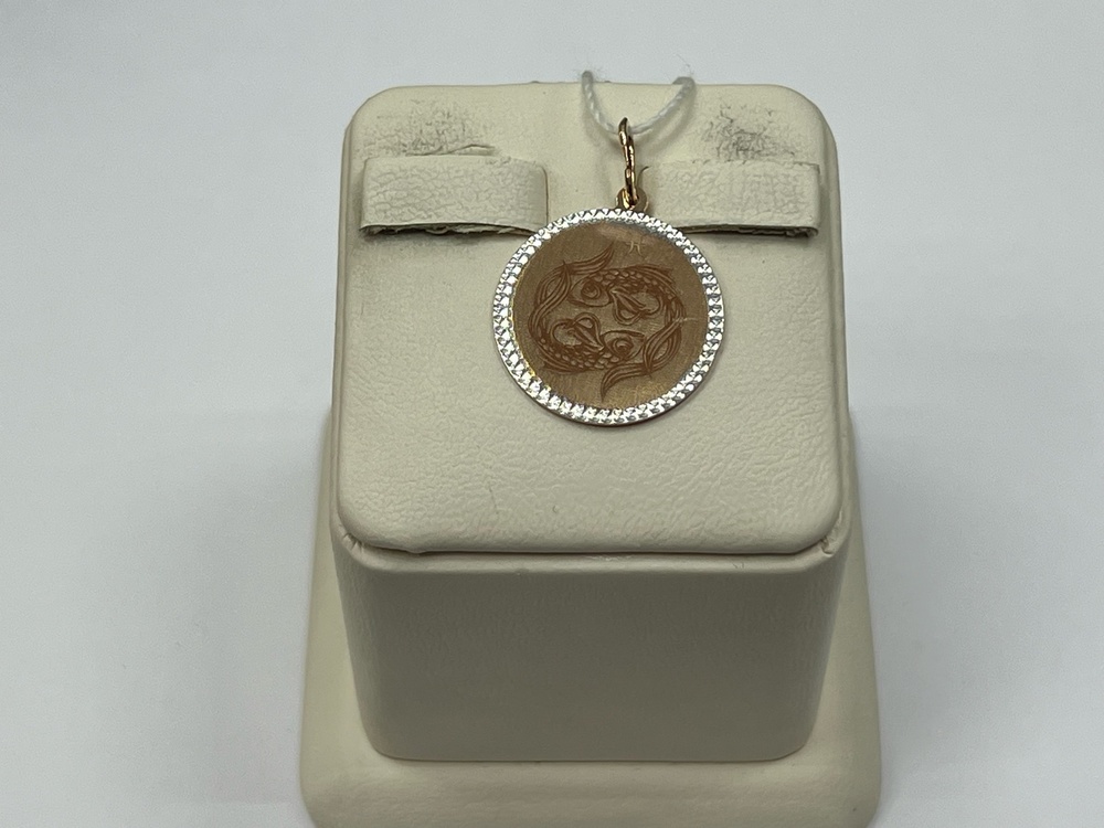 ПОДВЕСКА ЗНАК ЗОДИАКА РЫБЫ (Au 585)