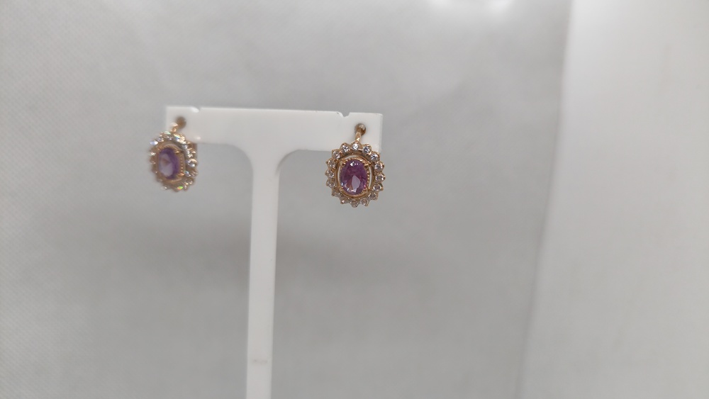 СЕРЬГИ С КАМНЯМИ (Au 585)