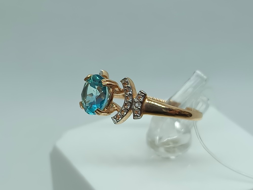 717096 КОЛЬЦО С КАМНЯМИ (Au 585)