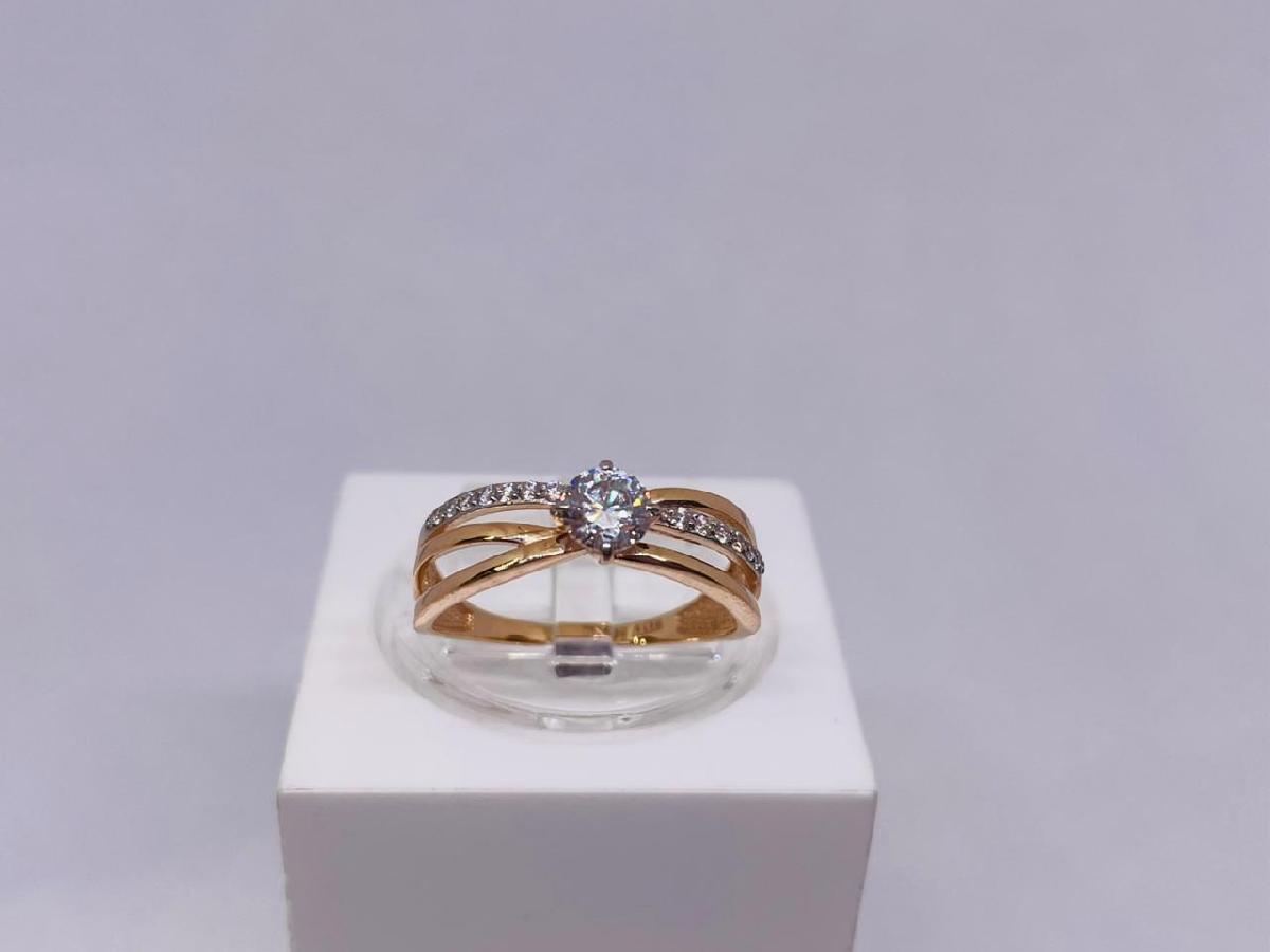 КОЛЬЦО С КАМНЯМИ (Au 585)