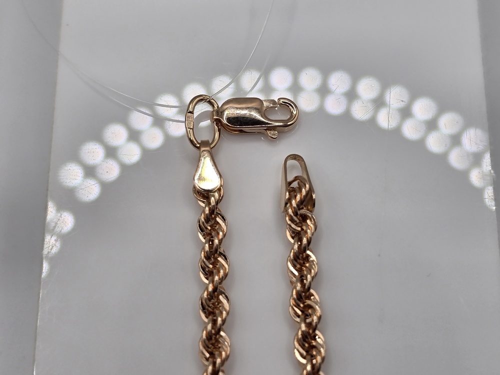 БРАСЛЕТ ПУСТОТЕЛЫЙ Веревка (Au 585)