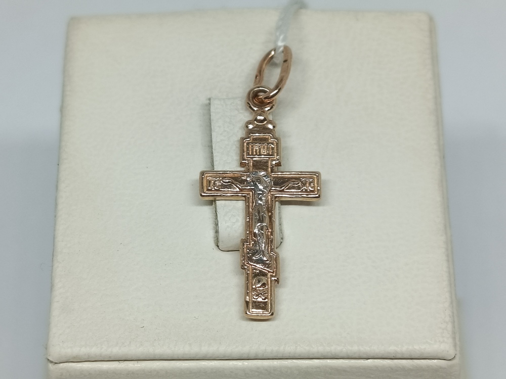 ПОДВЕСКА КРЕСТ БЕЗ КАМНЯ (Au 585)