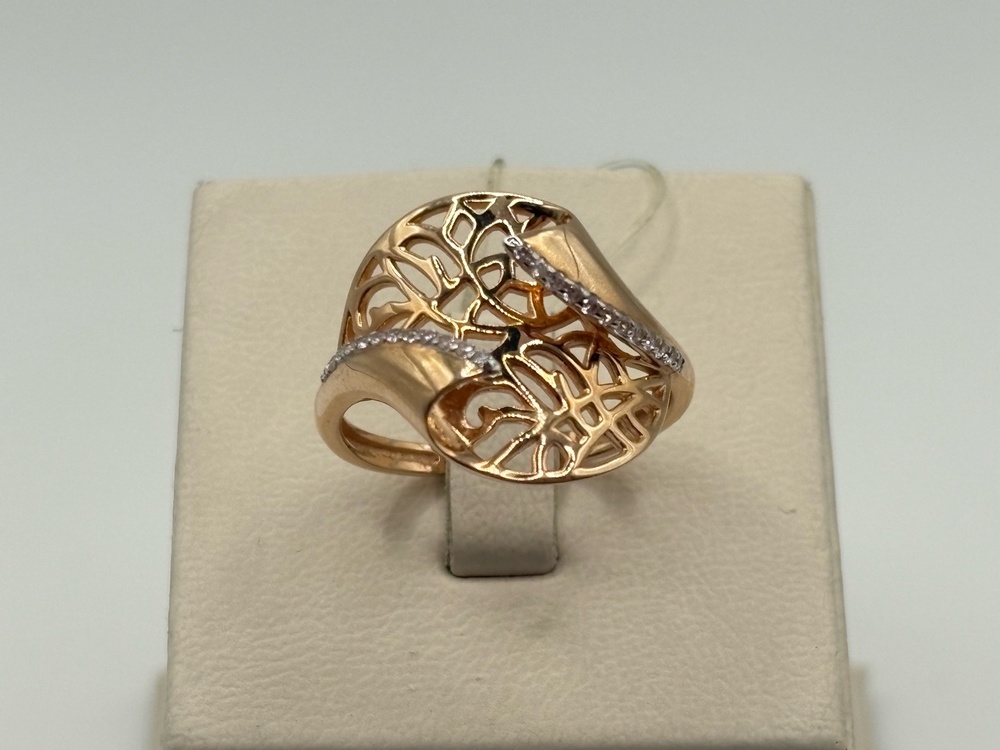 КОЛЬЦО С КАМНЯМИ (Au 585)