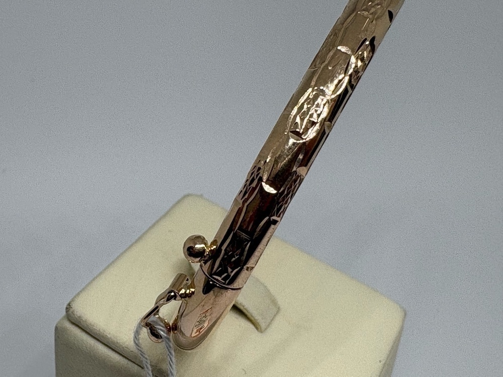 БЖАЛ585 БРАСЛЕТ ЖЕСТКИЙ С АЛМАЗНОЙ ГРАНЬЮ (Au 585)