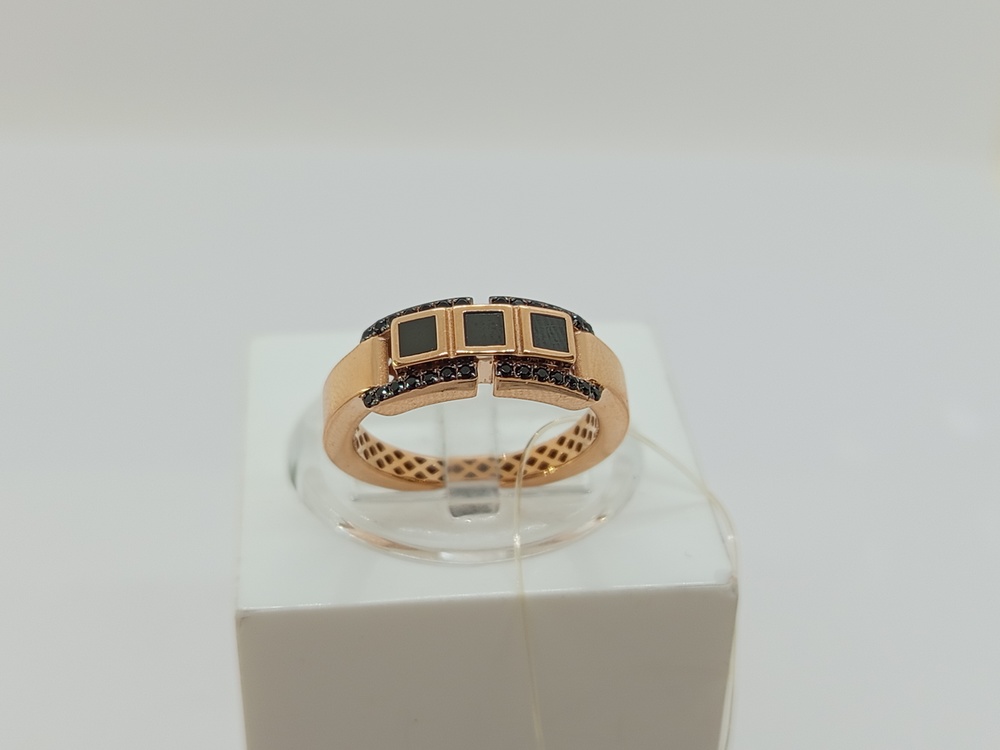 КОЛЬЦО ПЕЧАТКА с камнями (Au 585)