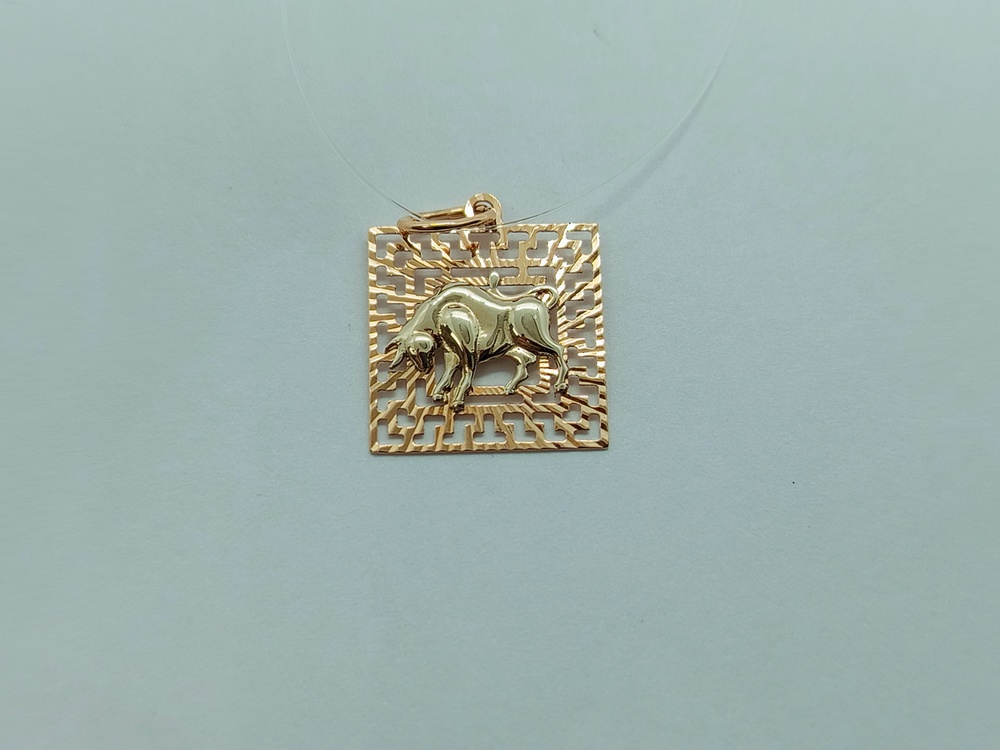 ПОДВЕСКА ЗНАК ЗОДИАКА ТЕЛЕЦ (Au 585)