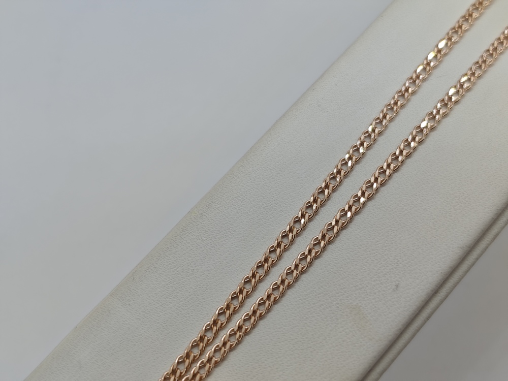 ЦЕПЬ ПУСТОТЕЛАЯ Ромб двойной (Au 585)