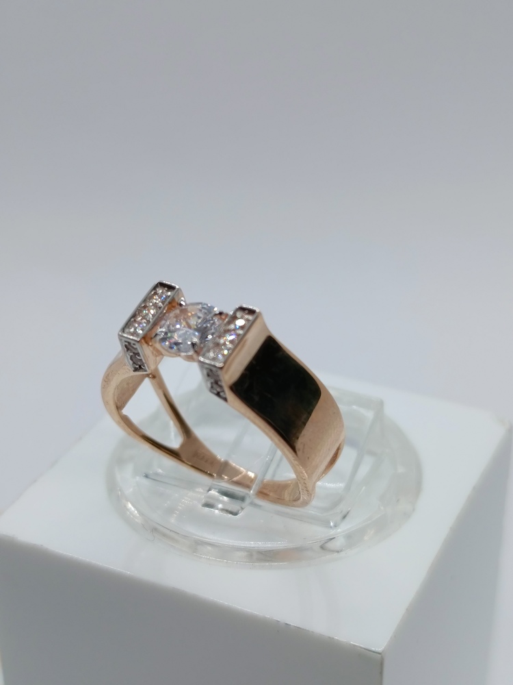 КОЛЬЦО С КАМНЯМИ (Au 585)