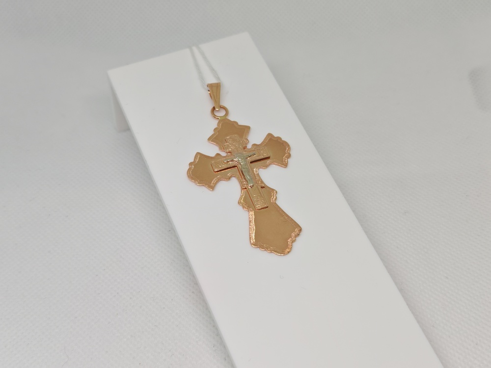 ПОДВЕСКА КРЕСТ БЕЗ КАМНЯ (Au 585)