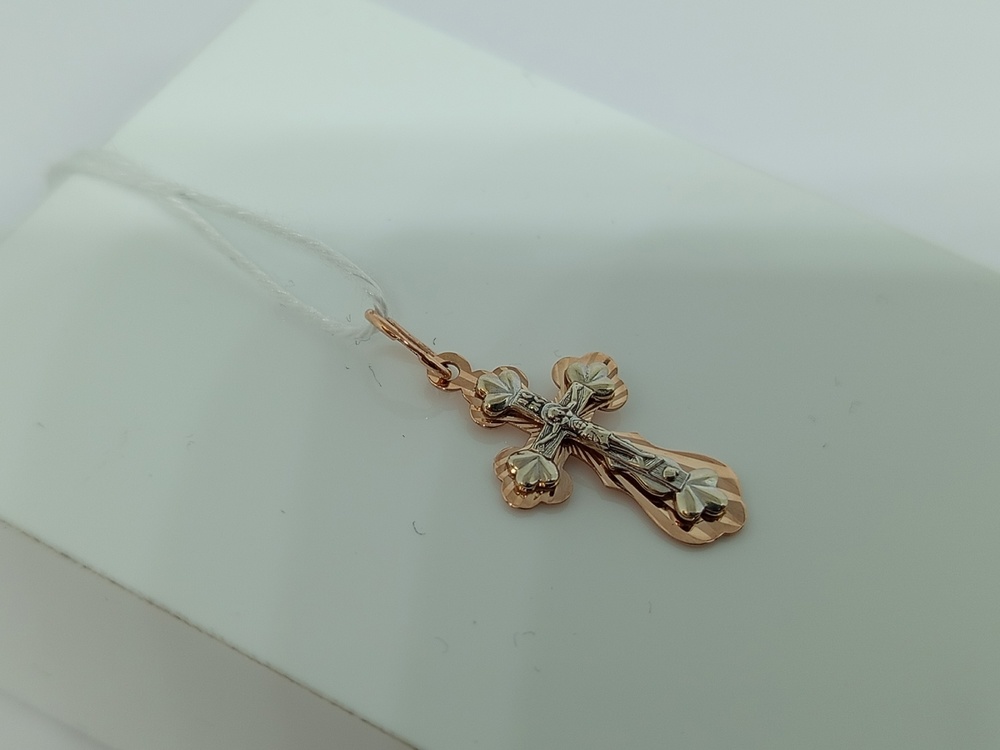 ПОДКБК585 ПОДВЕСКА КРЕСТ БЕЗ КАМНЯ (Au 585)