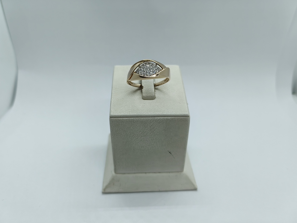 КОЛЬЦО С КАМНЯМИ (Au 585)