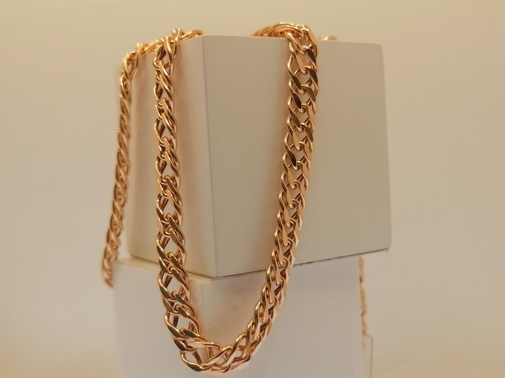 8100154П-50 ЦЕПЬ ПУСТОТЕЛАЯ Ромб двойной (Au 585)