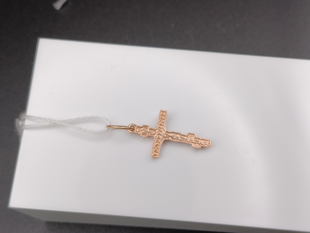 ПОДКБК585 ПОДВЕСКА КРЕСТ БЕЗ КАМНЯ (Au 585)