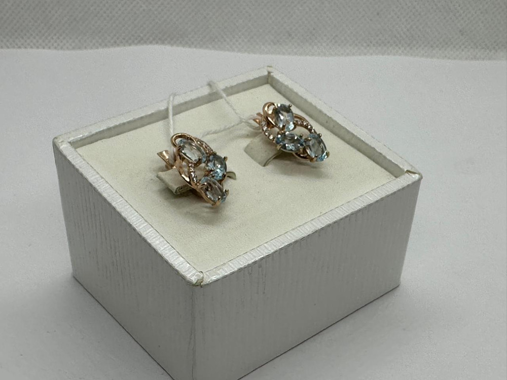 СЕРЬГИ С КАМНЯМИ (Au 375)