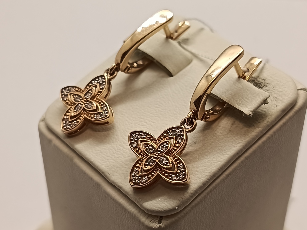 СЕРЬГИ С КАМНЯМИ (Au 585)