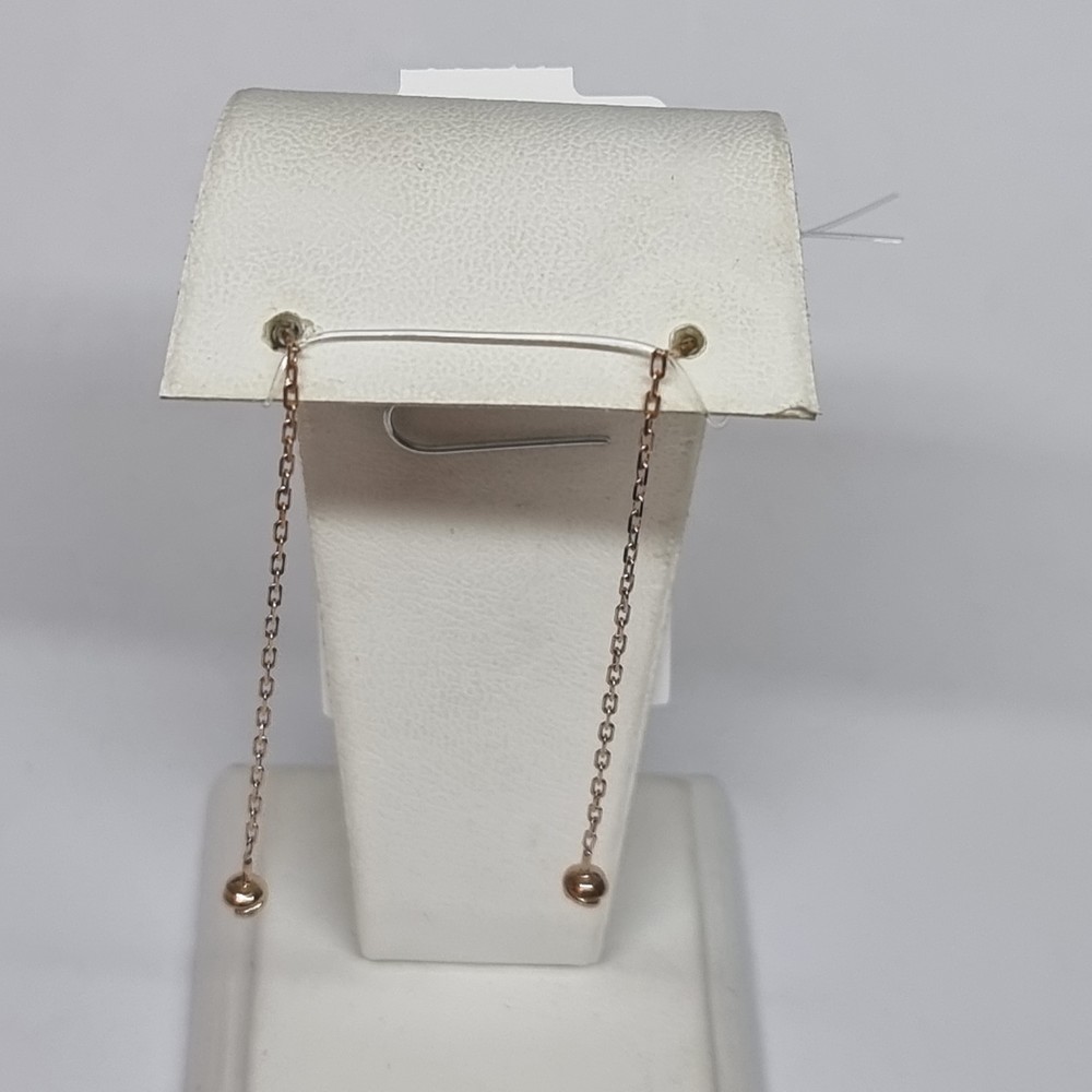 04-62-0148-00 СЕРЬГИ ПРОДЕВКИ с камнем (Au 585)