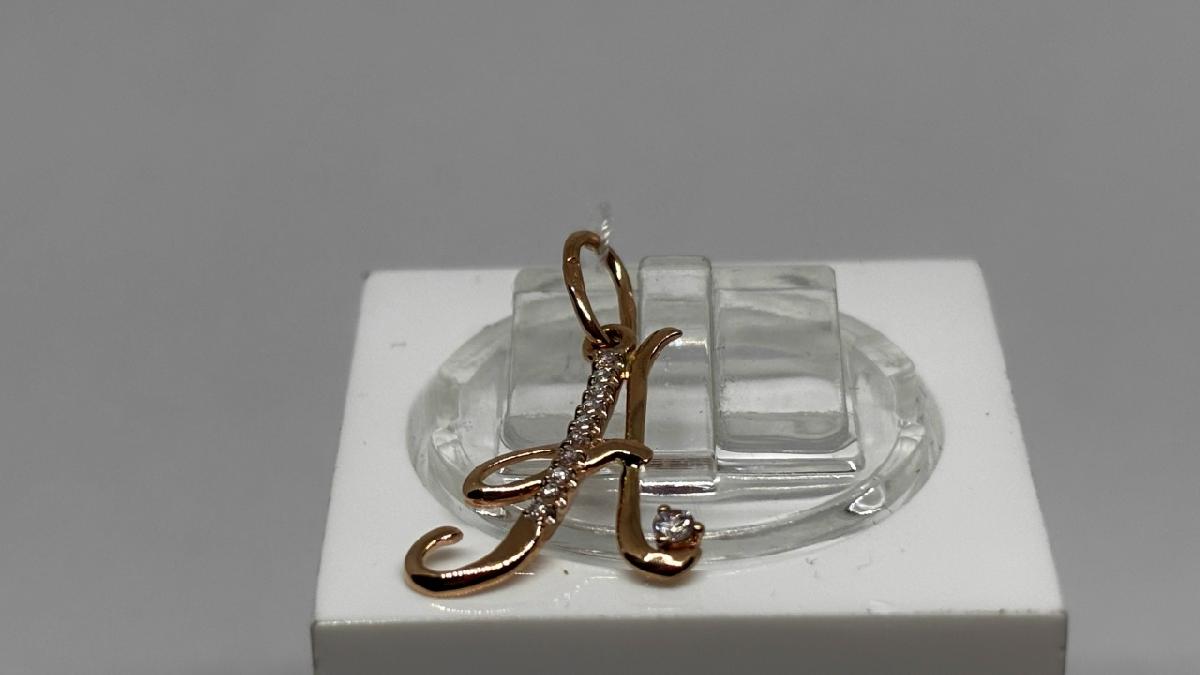 ПОДВЕСКА БУКВА А Au 585