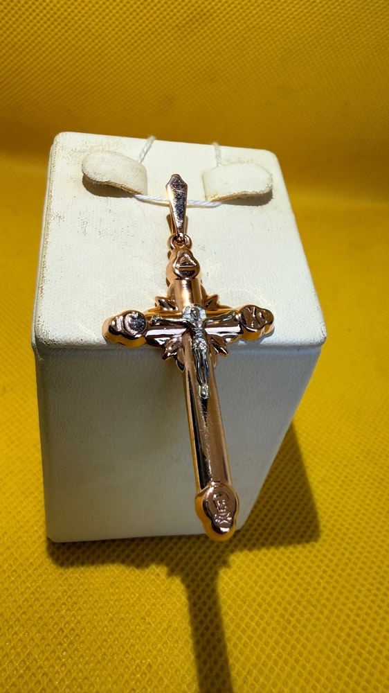 ПОДКБК585 ПОДВЕСКА КРЕСТ БЕЗ КАМНЯ (Au 585)