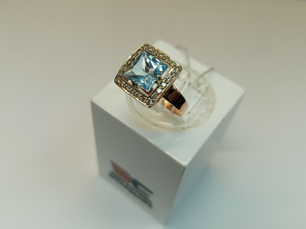 КОЛКМИ585 КОЛЬЦО С КАМНЯМИ (Au 585)