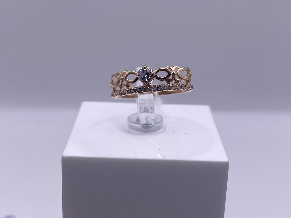 КОЛКМИ585 КОЛЬЦО С КАМНЯМИ (Au 585)