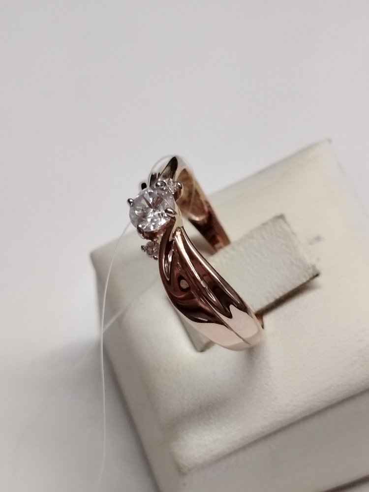 КОЛЬЦО С КАМНЯМИ (Au 585)