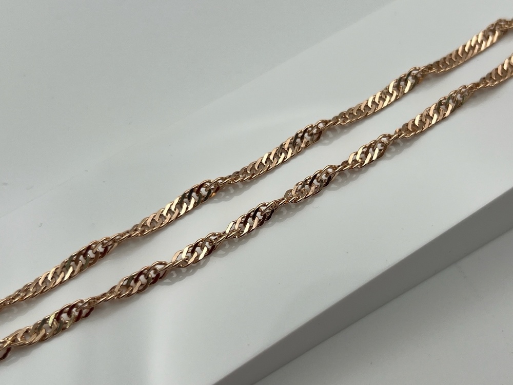 ЦЕПЬ ПУСТОТЕЛАЯ Сингапур (Au 585)