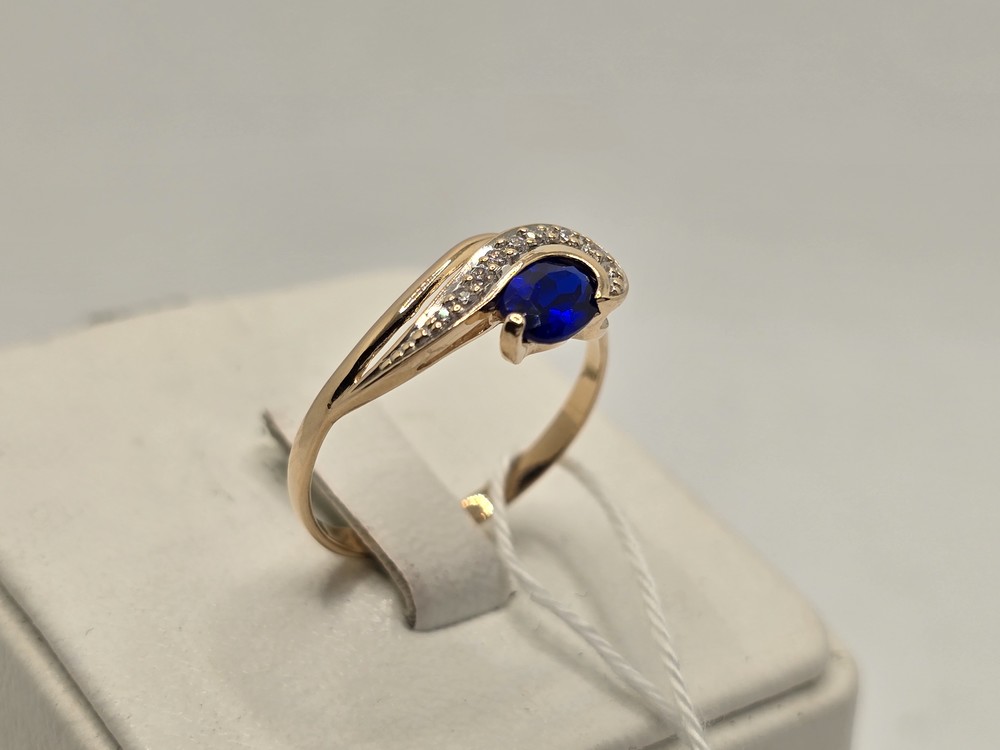 КОЛЬЦО С КАМНЯМИ (Au 585)