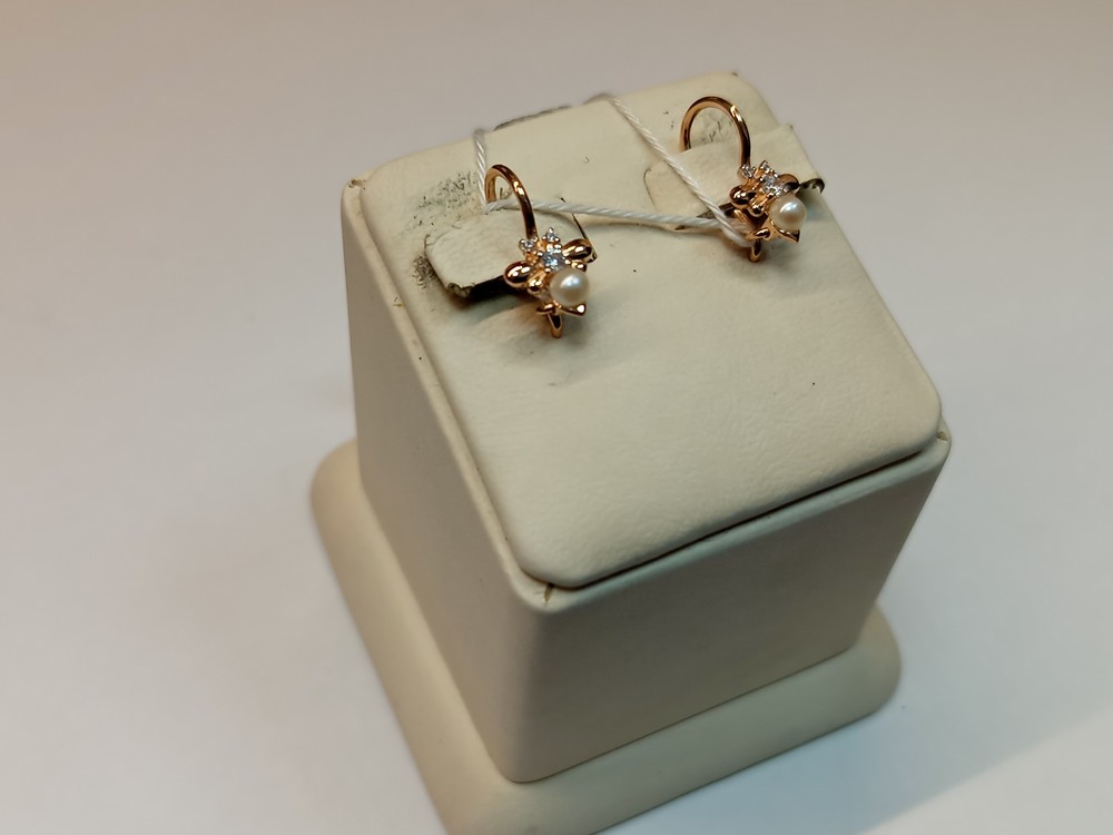 СКМИ585 СЕРЬГИ С КАМНЯМИ (Au 585)