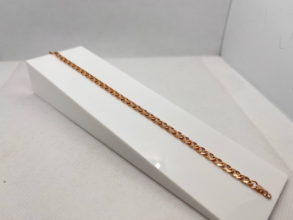 БРАСЛЕТ ПОЛНОВЕСНЫЙ Ромб двойной Au 585