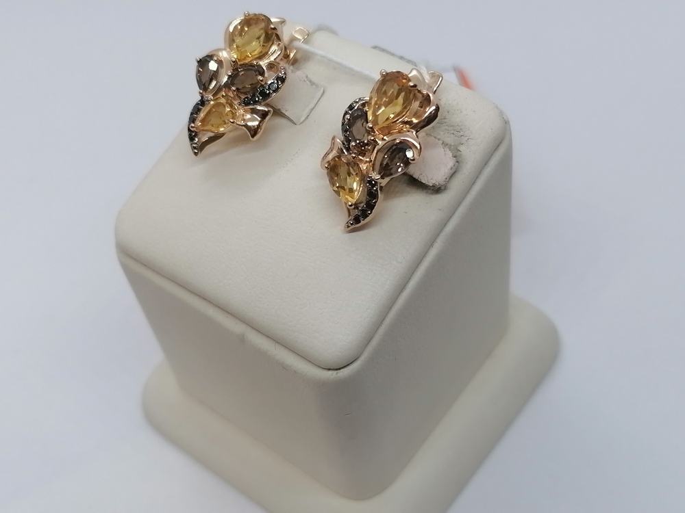 СЕРЬГИ С КАМНЯМИ (Au 585)