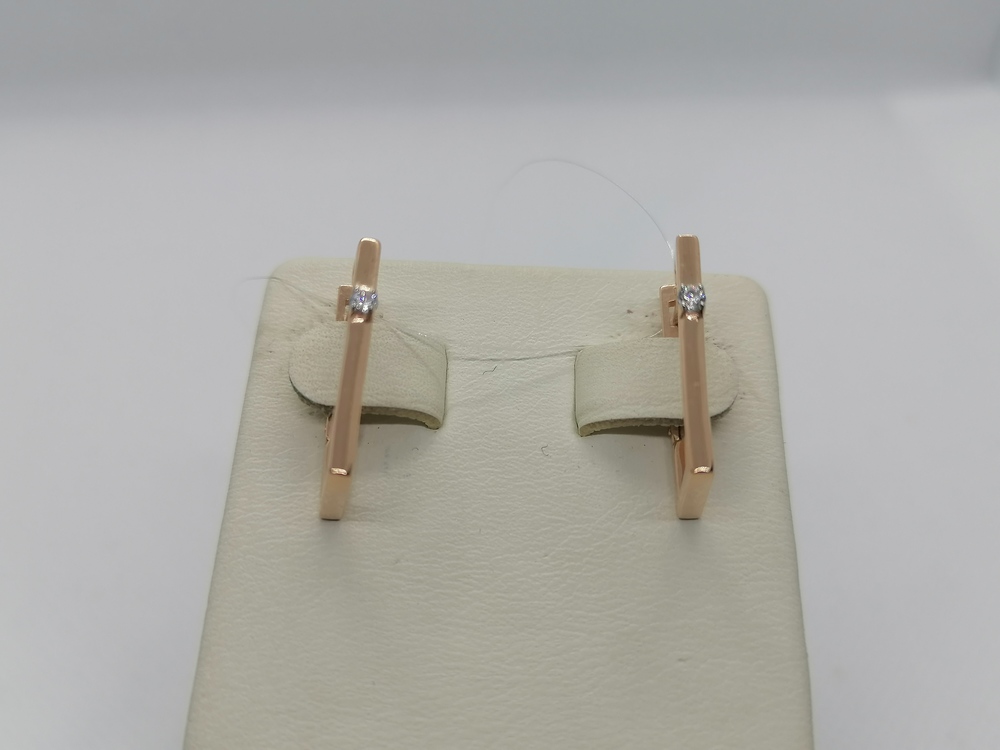 СЕРЬГИ С КАКМНЕМ (Au 585)