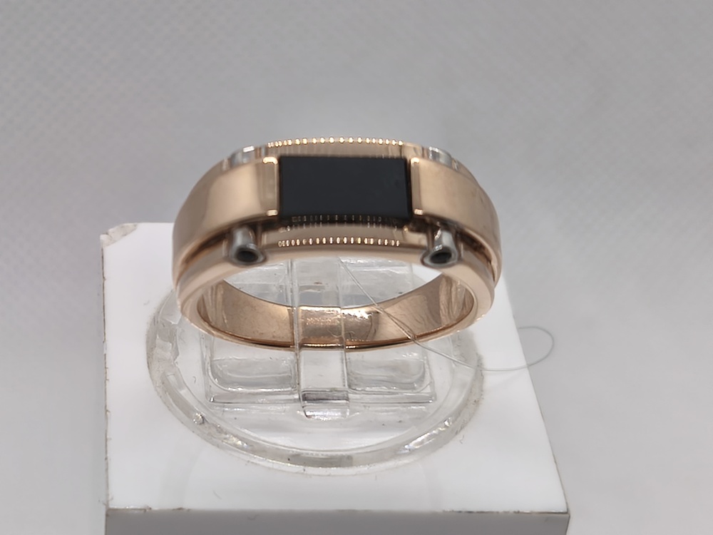 08-540153 КОЛЬЦО ПЕЧАТКА с камнями (Au 585)