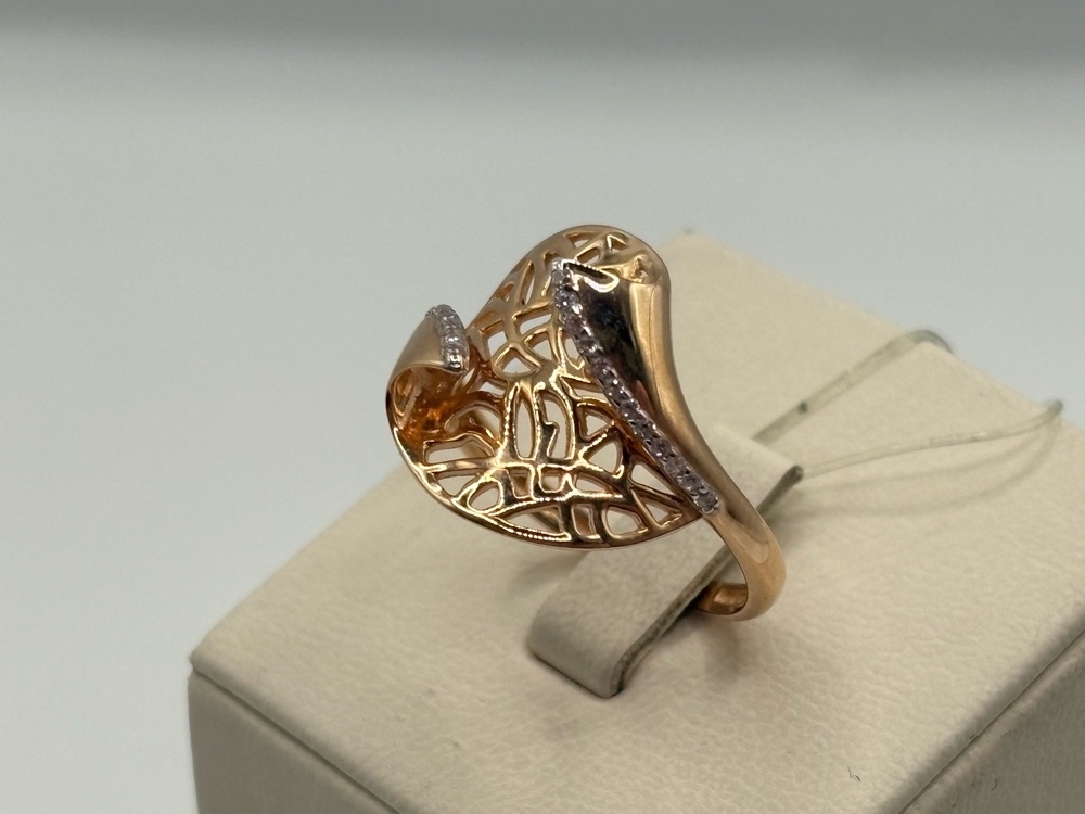 КОЛЬЦО С КАМНЯМИ (Au 585)