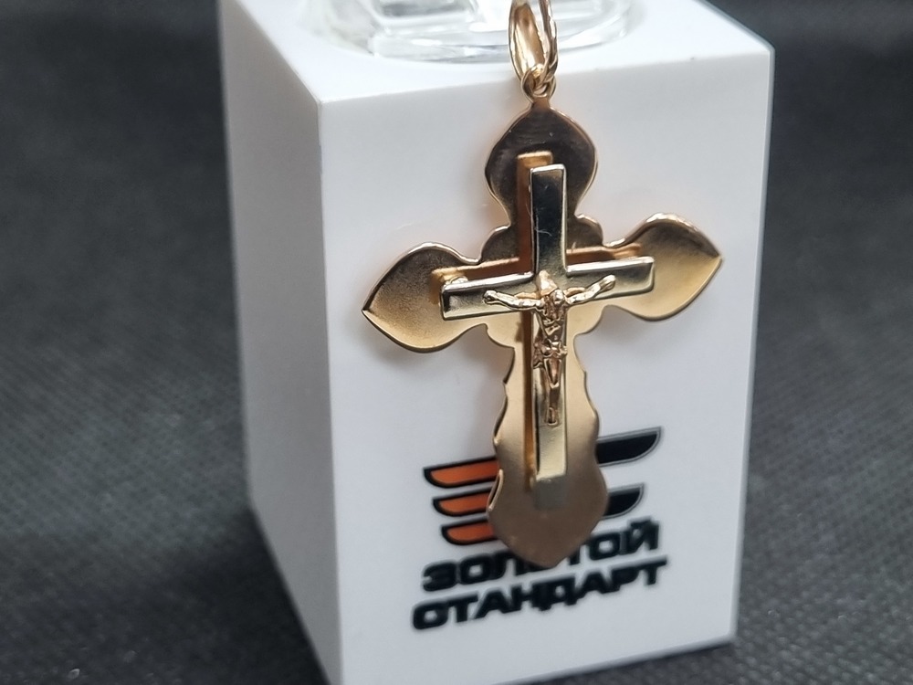 ПОДВЕСКА КРЕСТ БЕЗ КАМНЯ (Au 585)