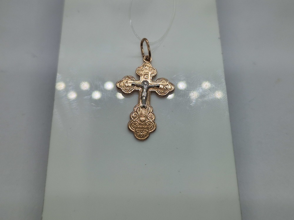 ПОДВЕСКА КРЕСТ без камня (Au 585)