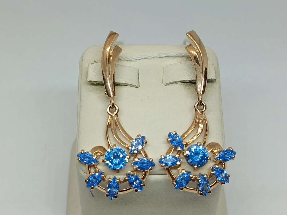 СЕРЬГИ С КАМНЯМИ (Au 585)